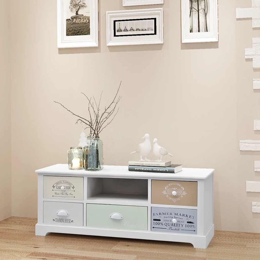 Mobile Porta TV in Stile Francese in Legno vidaXL