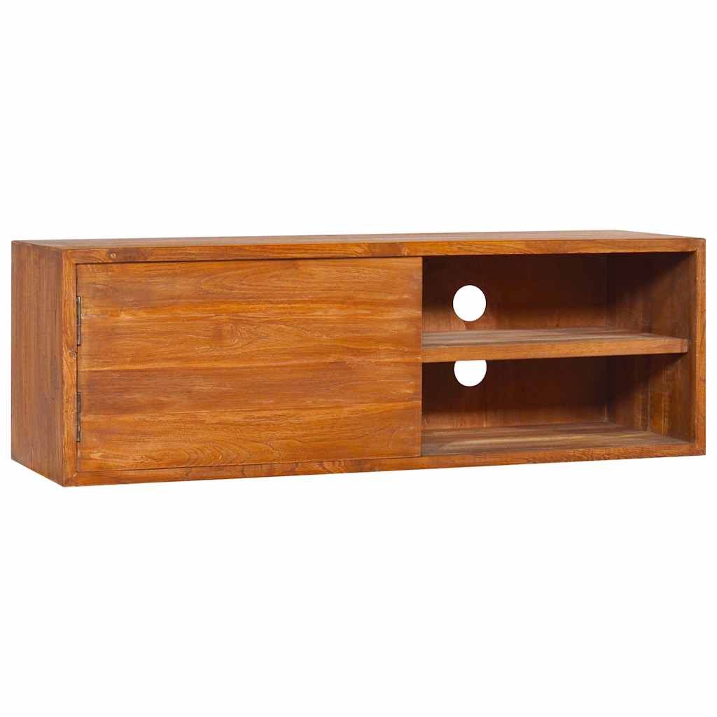 Mobile TV a Parete 180x30x30 cm in Legno Massello di Teak vidaXL