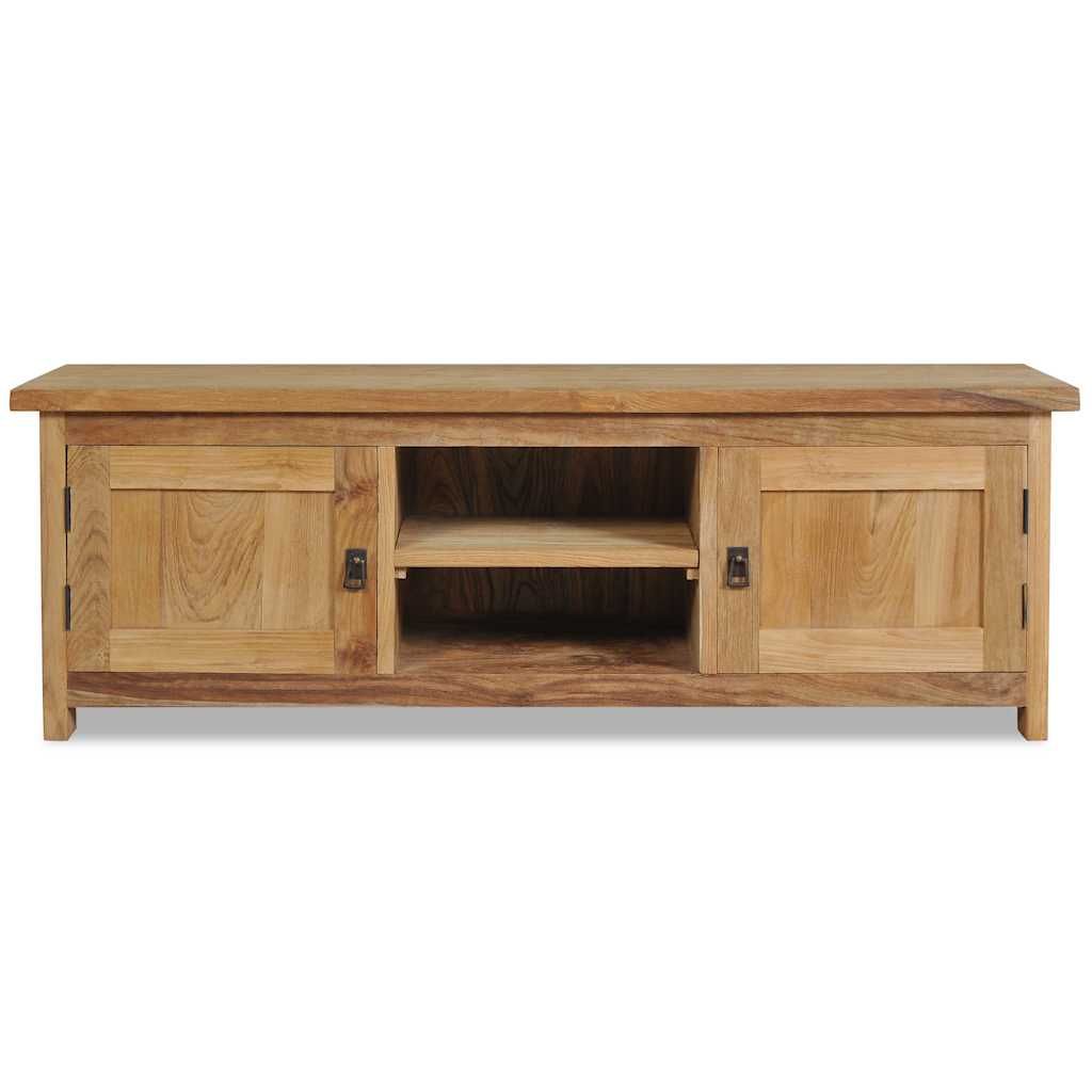 Mobile Porta TV in Legno Massello di Teak 120x30x40 cm vidaXL