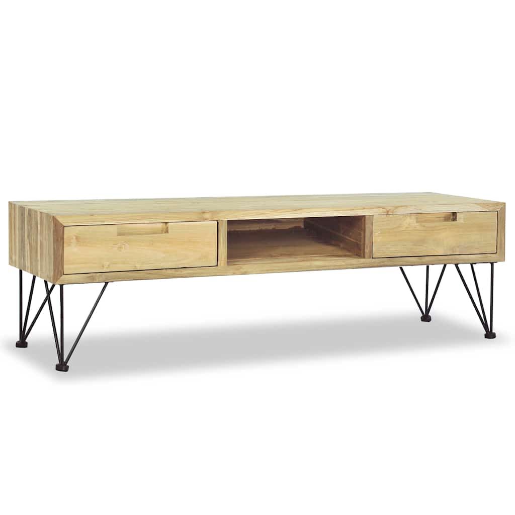 Mobile Porta TV 120x35x35 cm in Legno Massello di Teak vidaXL