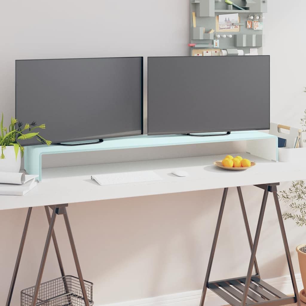 Supporto TV / Rialzo Monitor in Vetro Verde 120x30x13 cm vidaXL