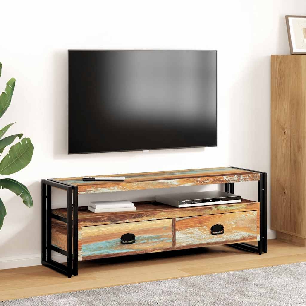 Mobile Porta TV in Legno Massello di Recupero vidaXL
