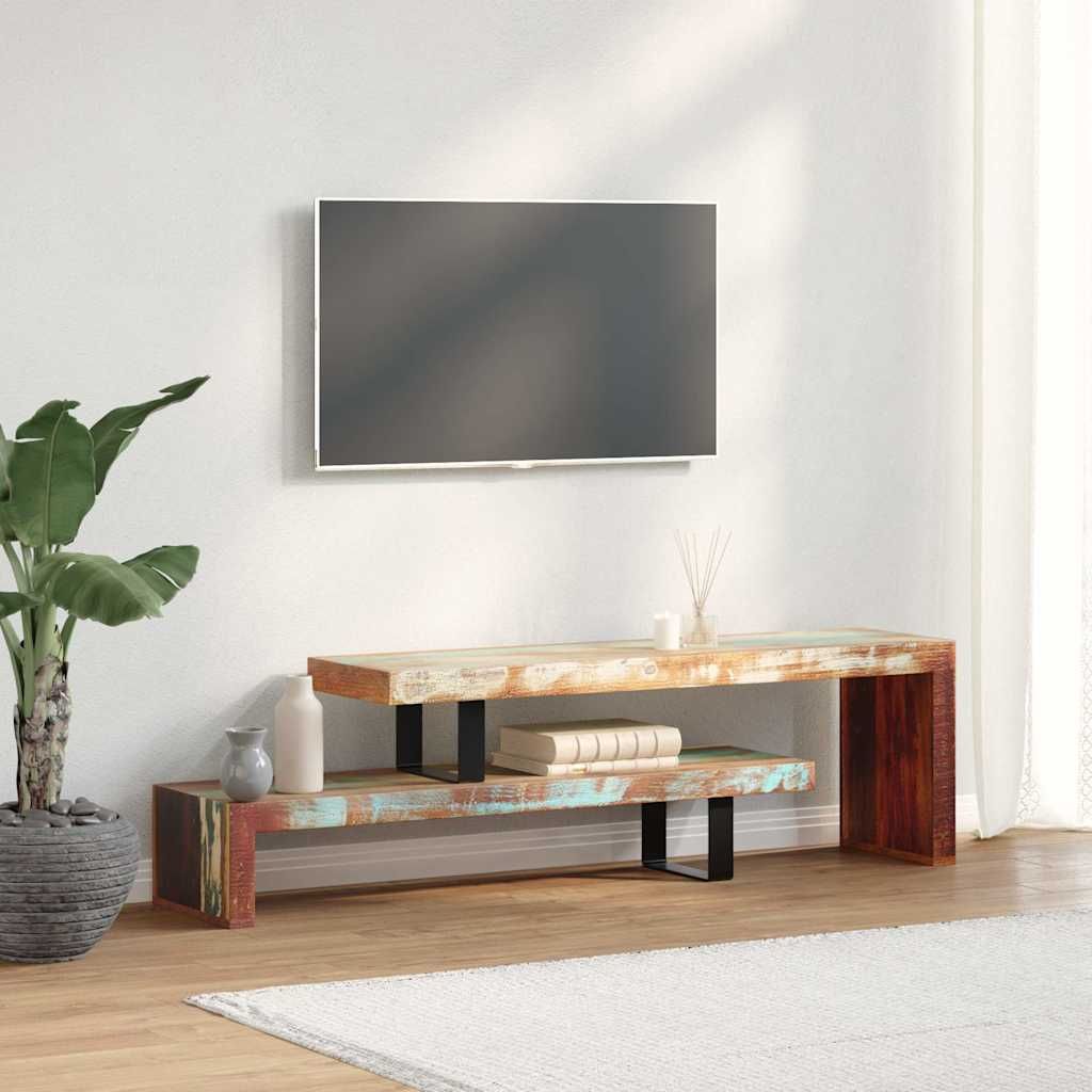 Mobile Porta TV in Legno Massello di Recupero vidaXL