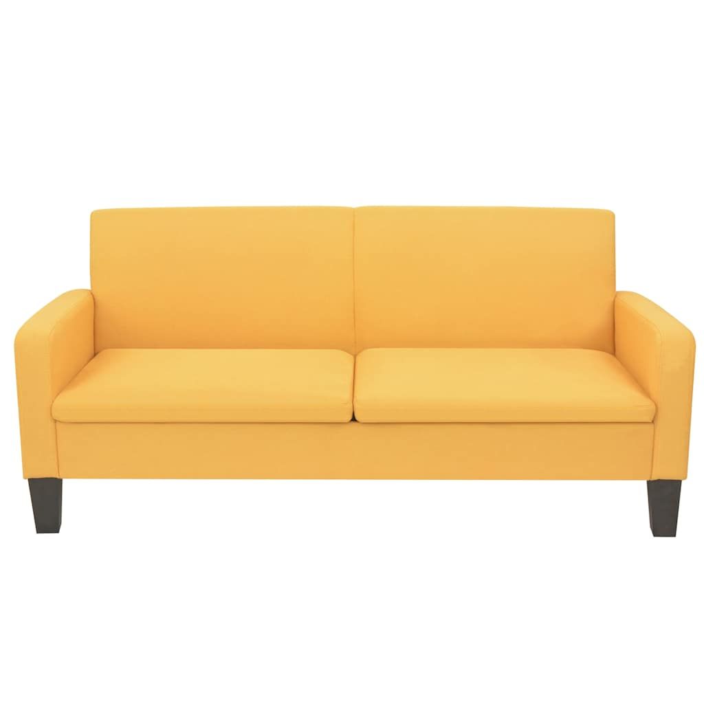 Divano a 3 Posti 180x65x76 cm Giallo vidaXL