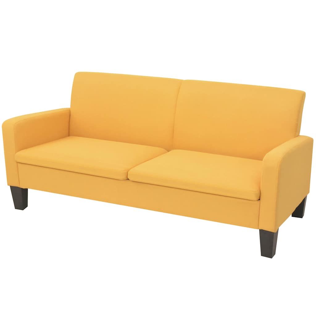 Set Divani 2 pz in Tessuto Giallo vidaXL