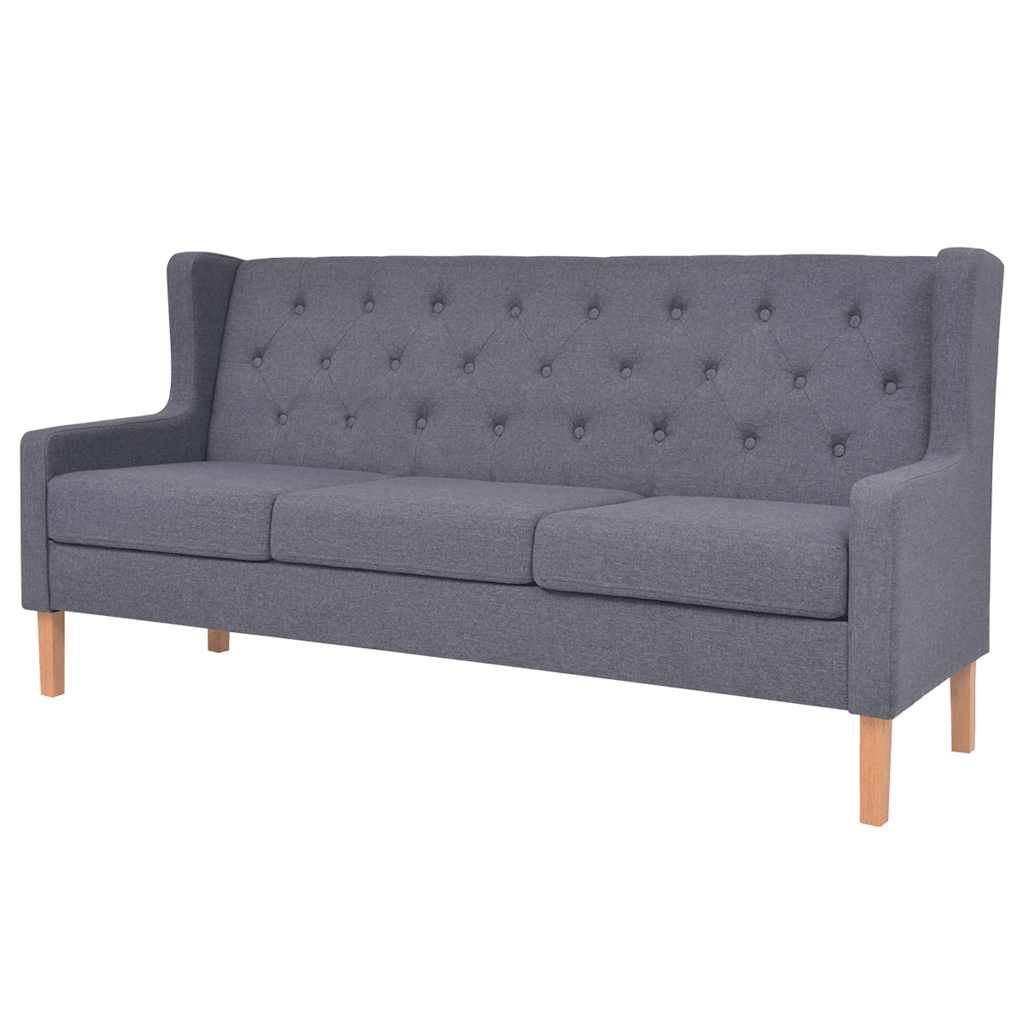 Set Divani 2 pz in Tessuto Grigio vidaXL