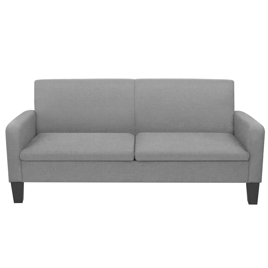 Divano a 3 Posti 180x65x76 cm Grigio Chiaro vidaXL
