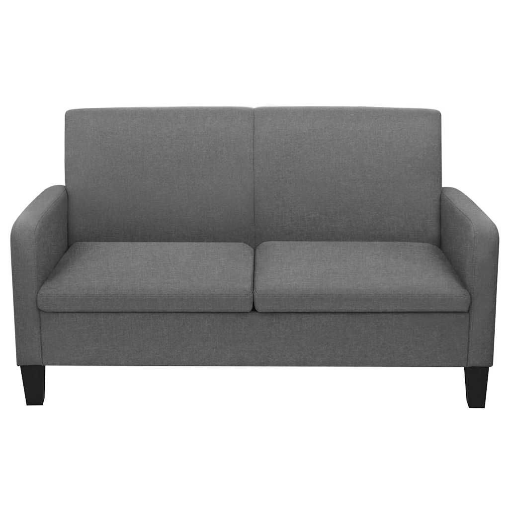 Divano a 2 Posti 135x65x76 cm Grigio Scuro vidaXL