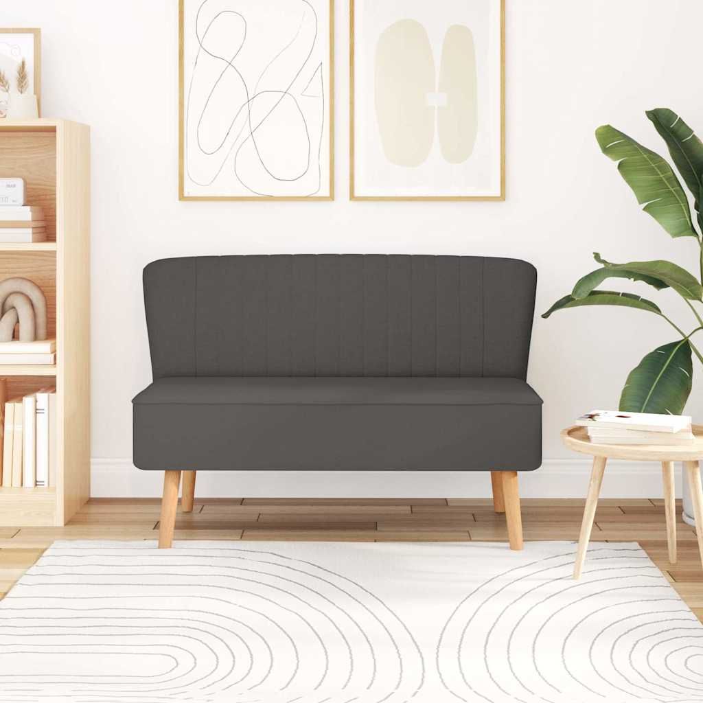 Divano in Tessuto 117x55,5x77 cm Grigio Scuro vidaXL