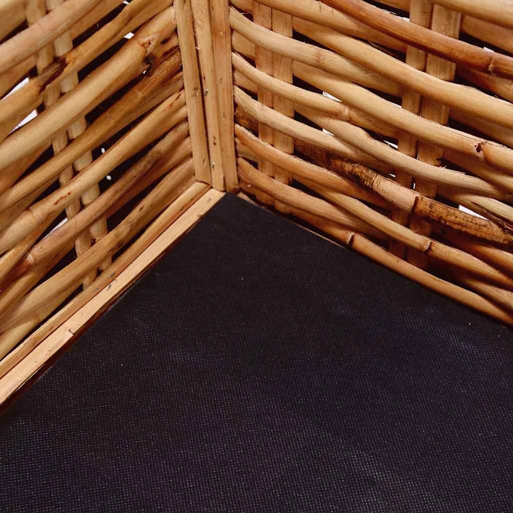 Divano a 3 Posti in Rattan Naturale vidaXL