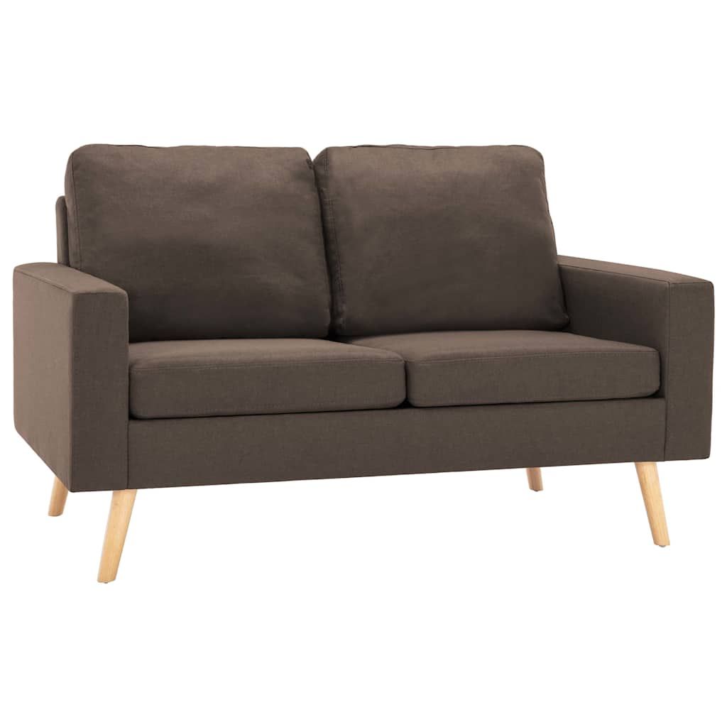 Set Divani 2 pz in Tessuto Marrone vidaXL