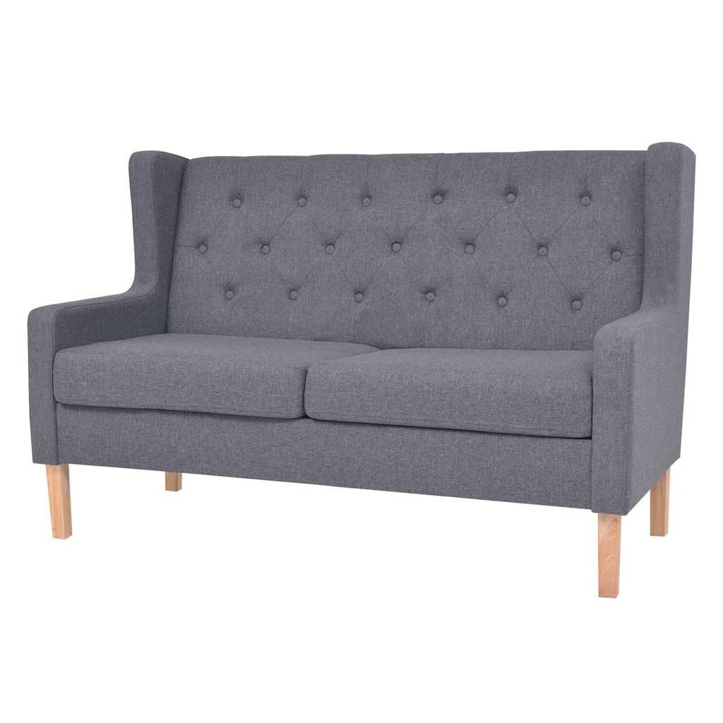 Set Divani 2 pz in Tessuto Grigio vidaXL