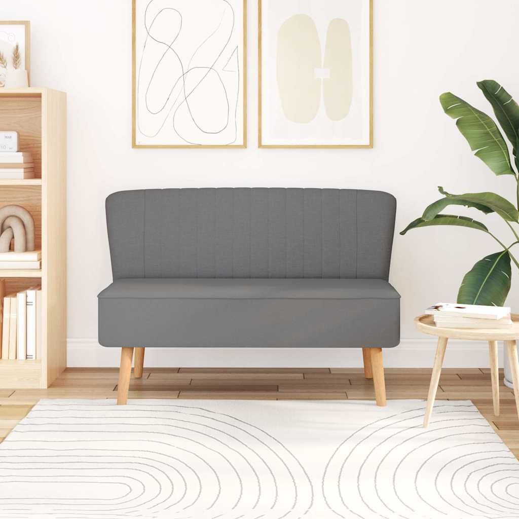 Divano in Tessuto 117x55,5x77 cm Grigio Chiaro vidaXL