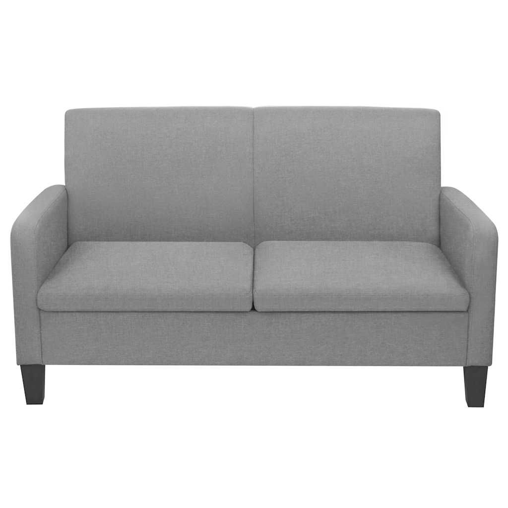 Divano a 2 Posti 135x65x76 cm Grigio Chiaro vidaXL