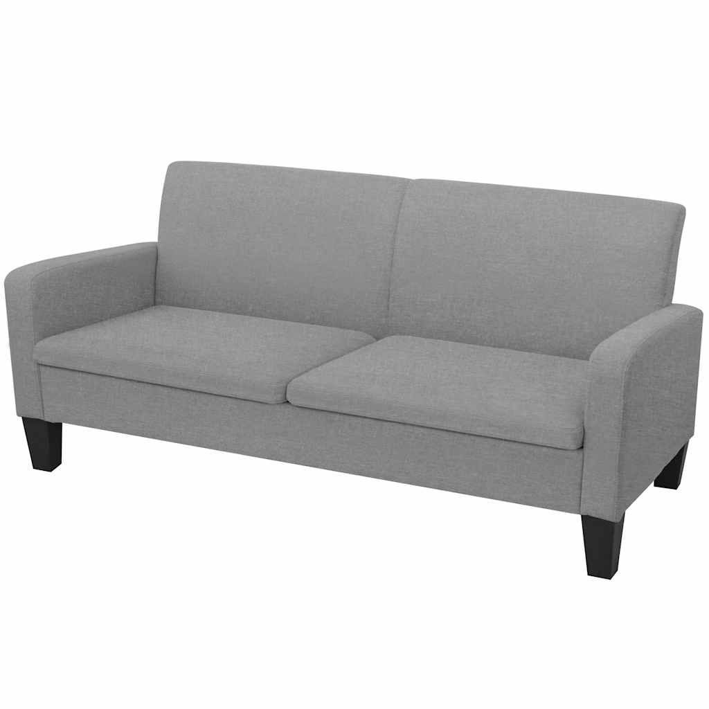 Set di Divani 2 pz in Tessuto Grigio Chiaro vidaXL