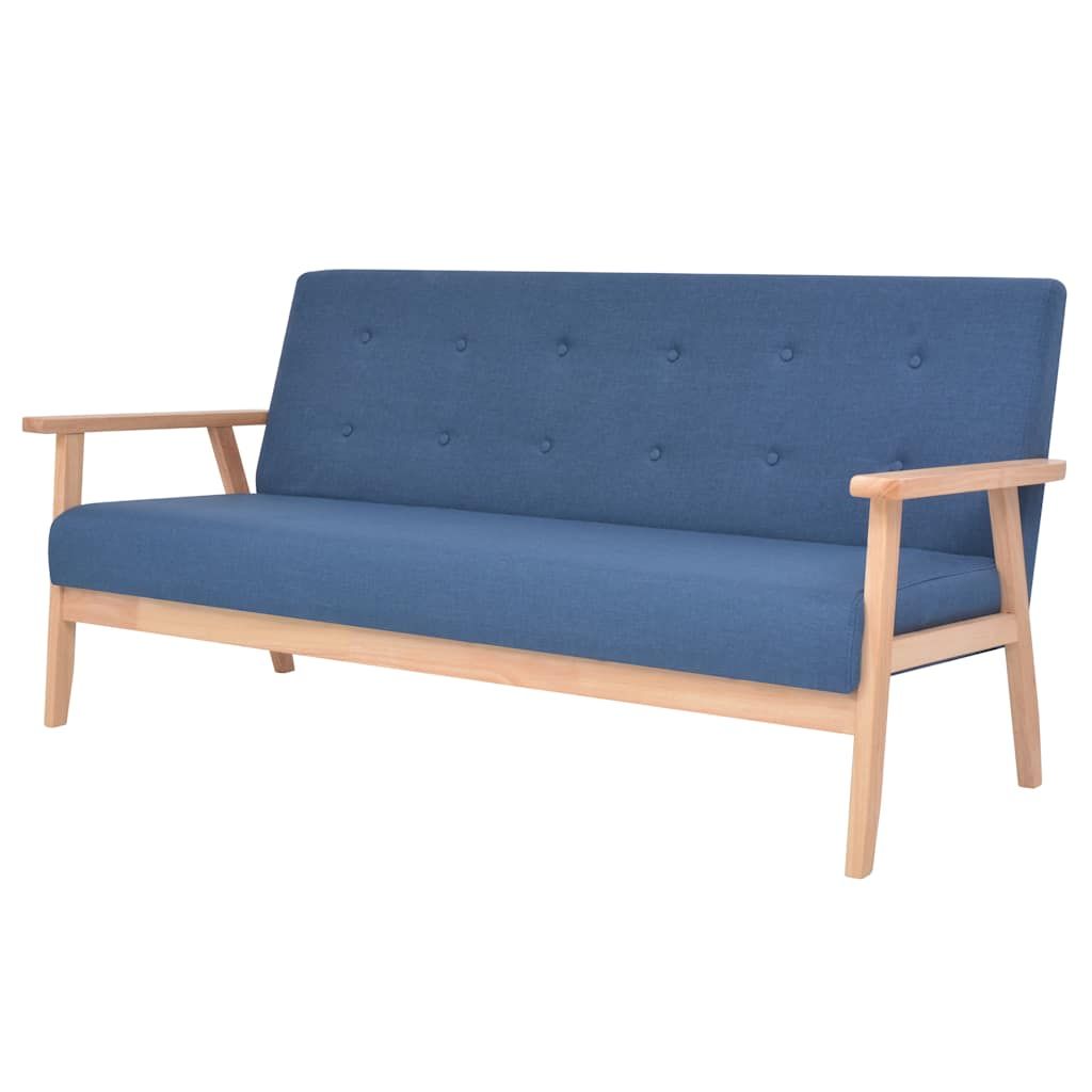 Set di Divani 2 pz in Tessuto Blu vidaXL