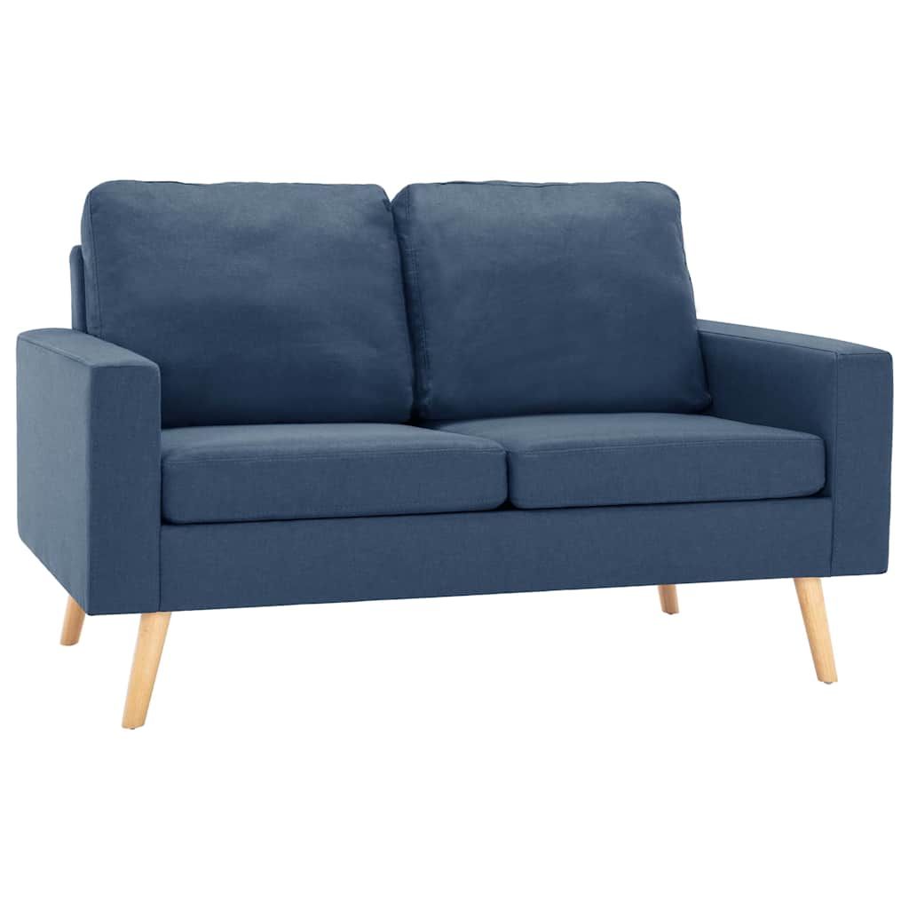 Set Divani 2 pz in Tessuto Blu vidaXL