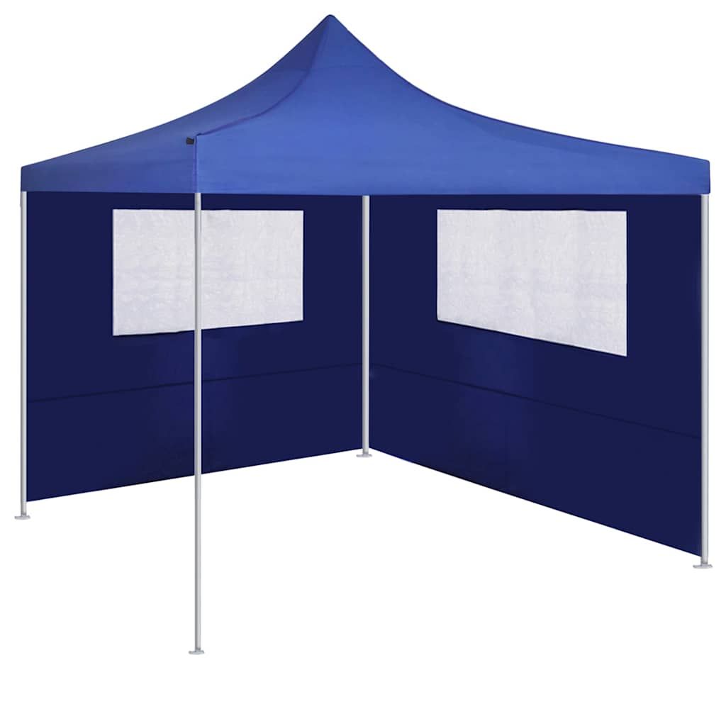 Parete con Finestre per Gazebo 4x2 m Blu vidaXL