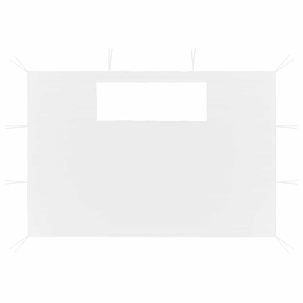 Pareti con Finestre per Gazebo 2 pz Bianche vidaXL