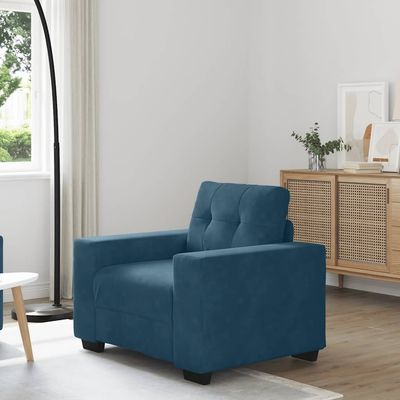Divano Sedia Blu 100x78x80 cm Velluto vidaXL