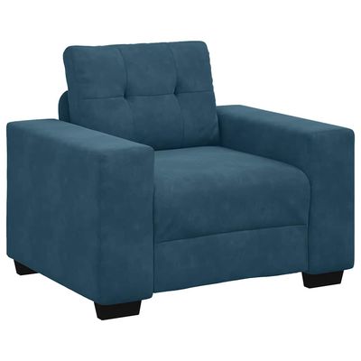 Divano Sedia Blu 100x78x80 cm Velluto vidaXL