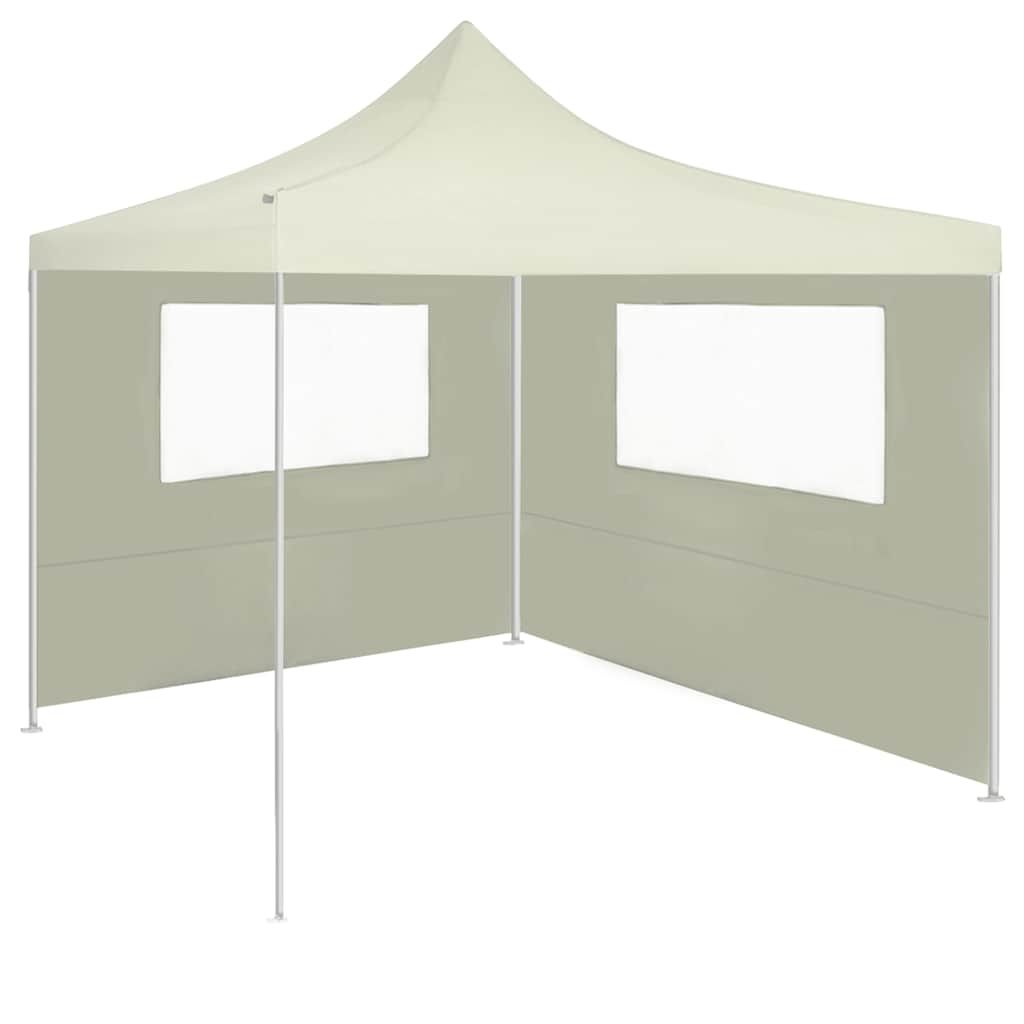 Parete con Finestre per Gazebo 4x2 m Crema vidaXL