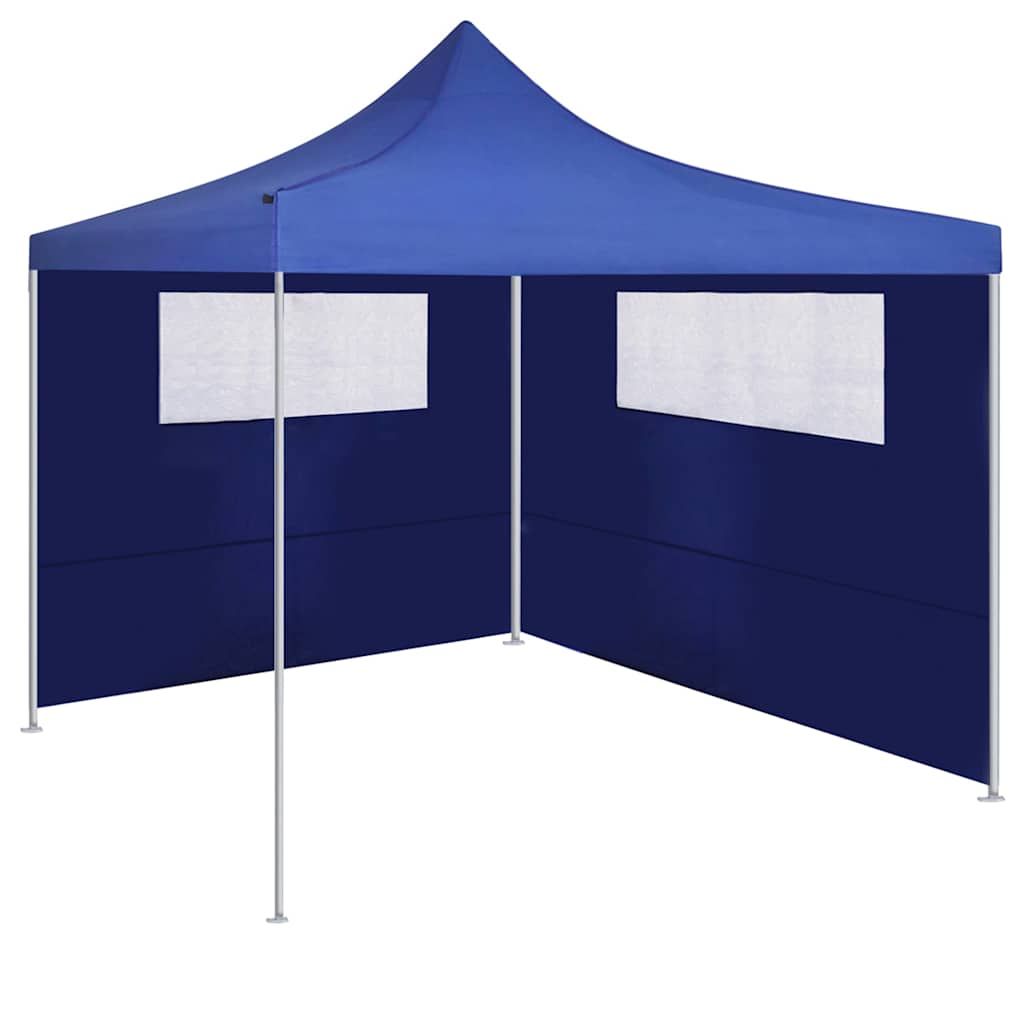 Parete con Finestre per Gazebo 6x2 m Blu vidaXL