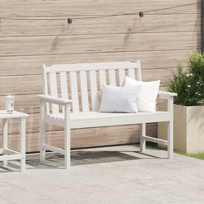 Panchina da giardino Bianco 120 x 59 x 88 cm HDPE vidaXL