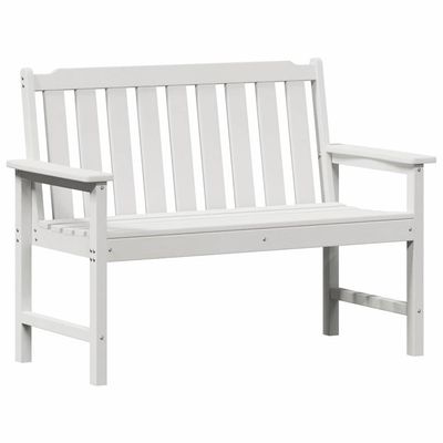Panchina da giardino Bianco 120 x 59 x 88 cm HDPE vidaXL