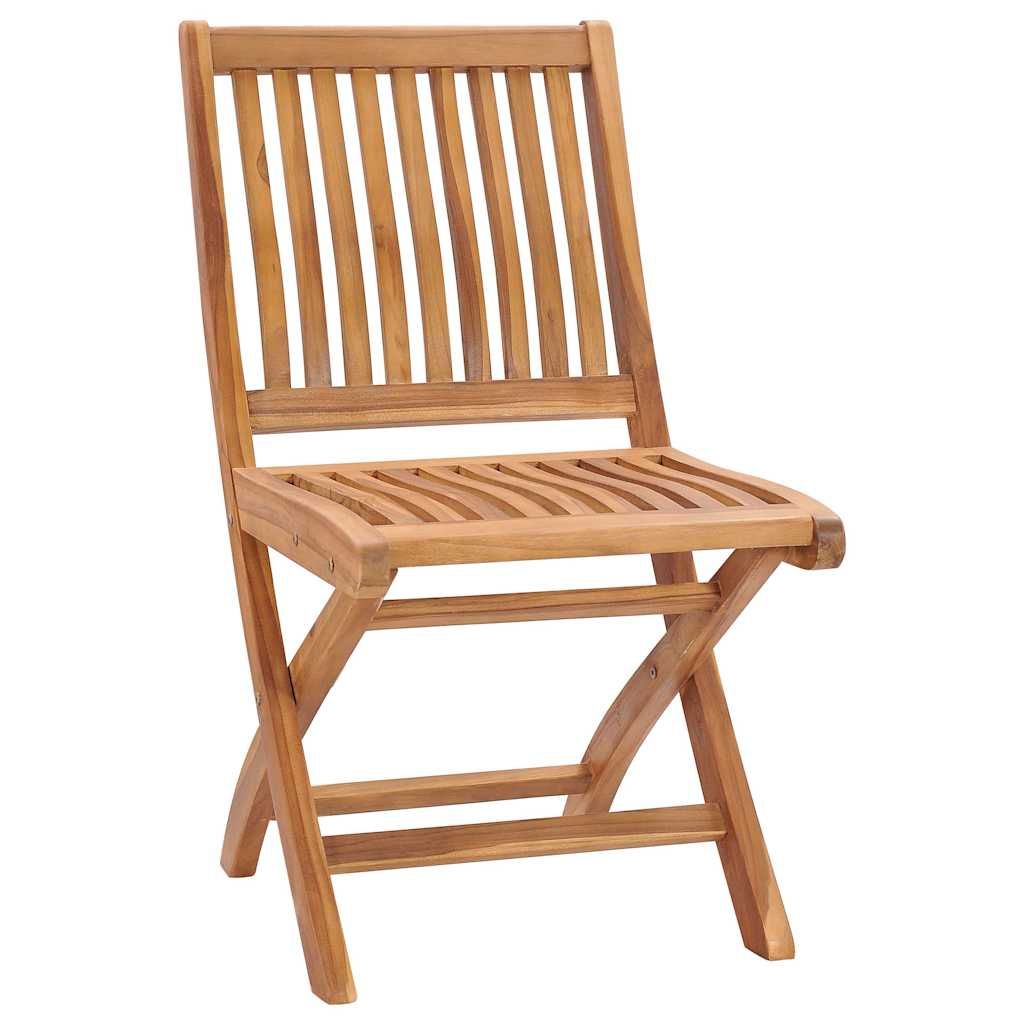 Sedie da Giardino Pieghevoli 6 pz in Legno Massello di Teak vidaXL
