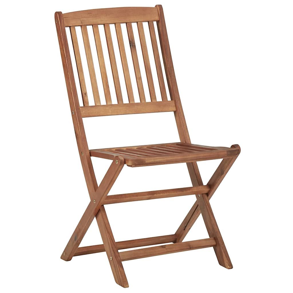 Sedie da Giardino Pieghevoli 8 pz in Legno Massello di Acacia vidaXL