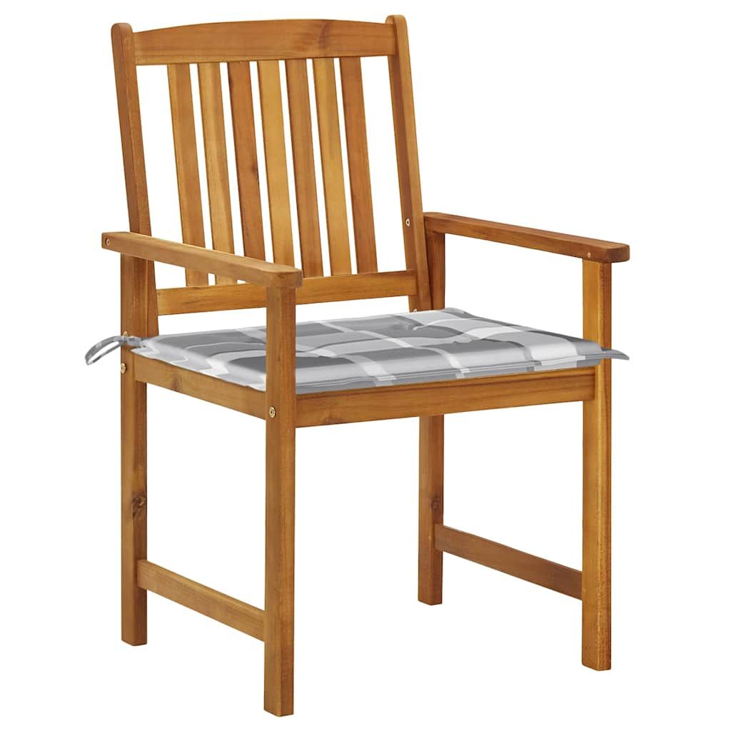 Sedie da Giardino con Cuscini 8 pz in Legno Massello di Acacia vidaXL