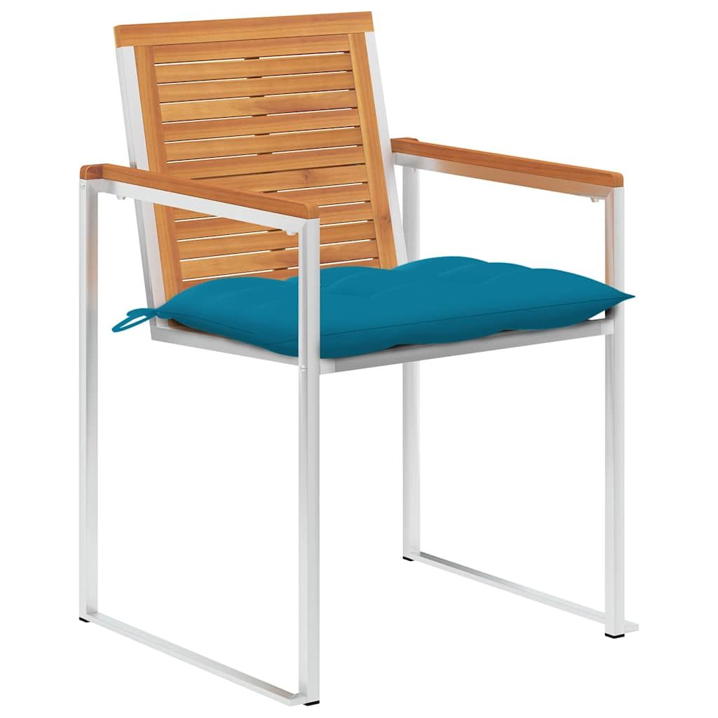 Sedie da Giardino con Cuscini 6 pz in Legno Massello di Acacia vidaXL