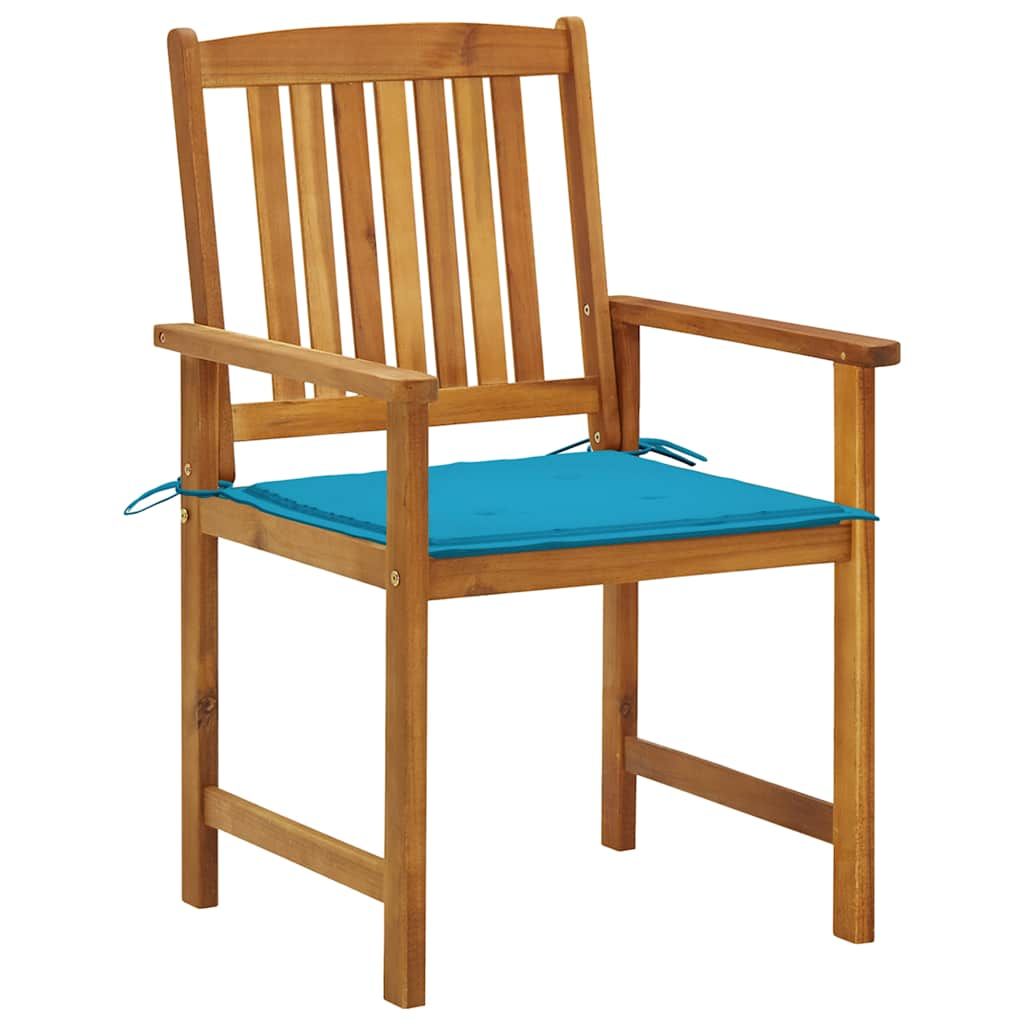 Sedie da Giardino con Cuscini 4 pz in Massello di Acacia vidaXL