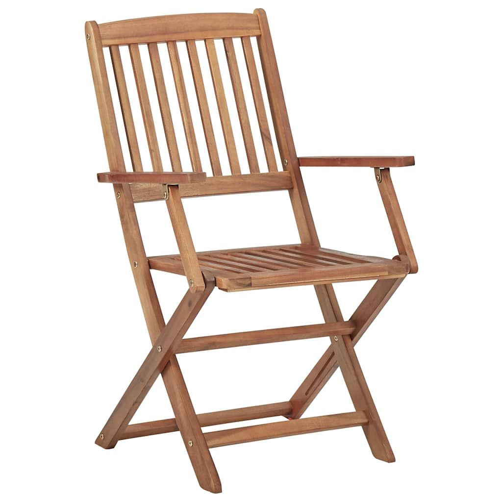 Sedie da Esterni Pieghevoli 8 pz in Legno Massello Acacia vidaXL