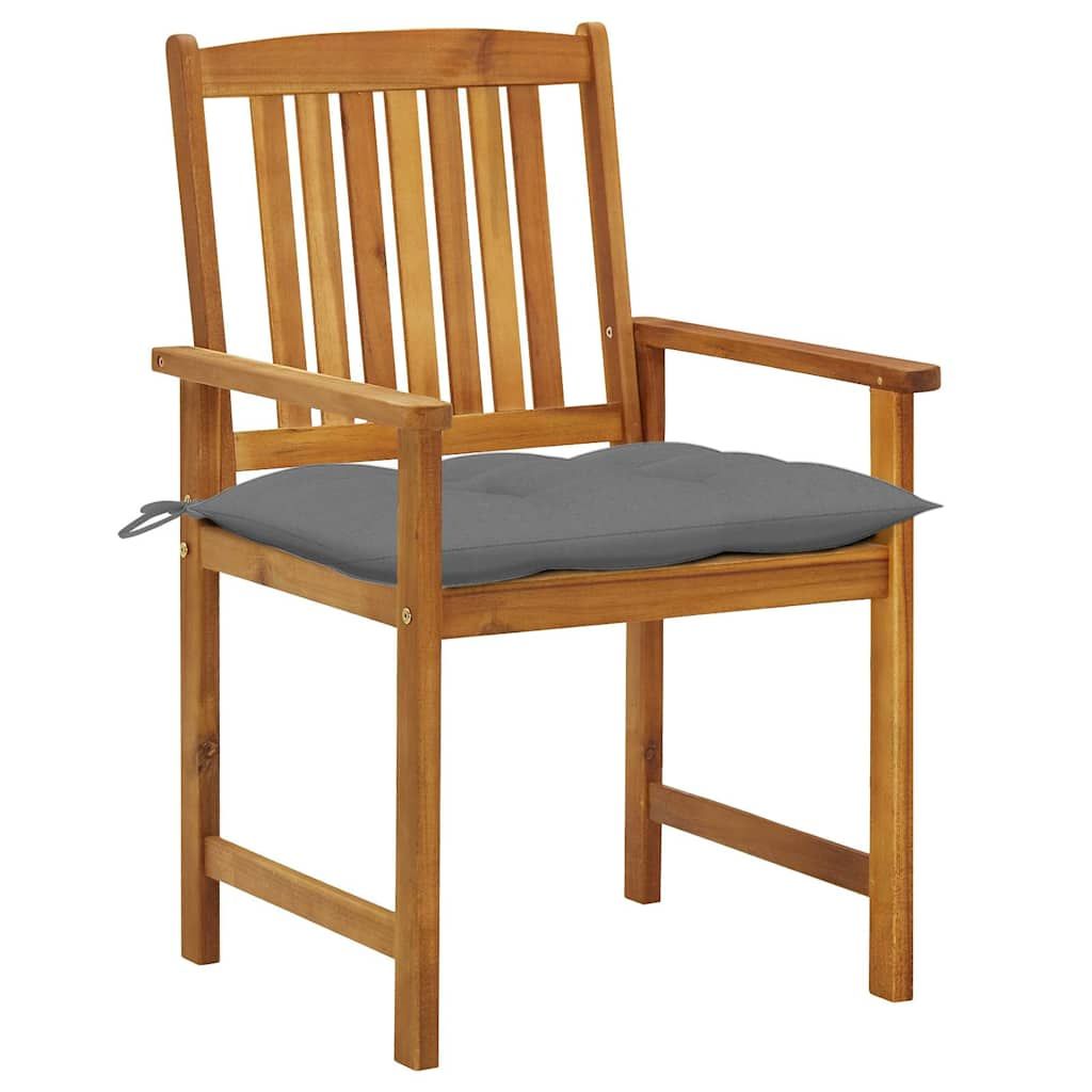 Sedie da Giardino con Cuscini 8 pz in Legno Massello di Acacia vidaXL