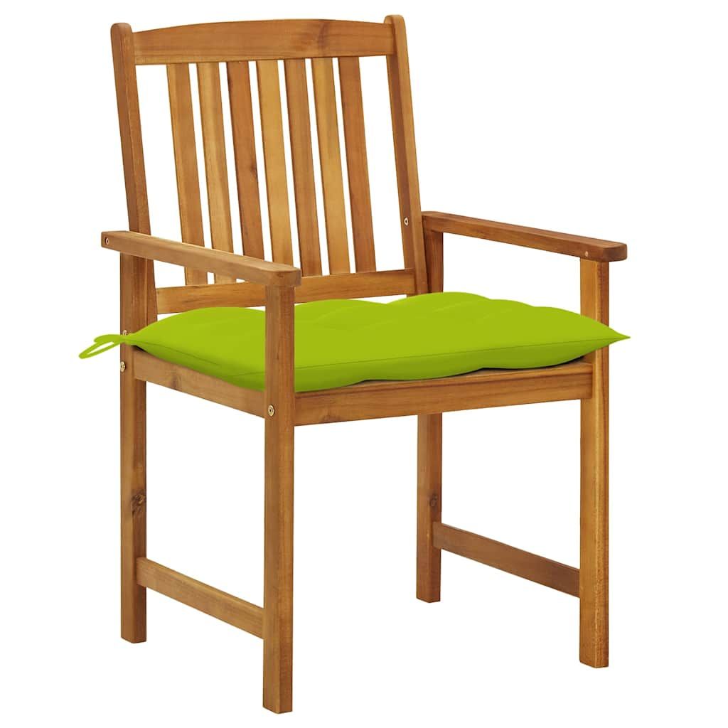 Sedie da Giardino con Cuscini 8 pz in Legno Massello di Acacia vidaXL