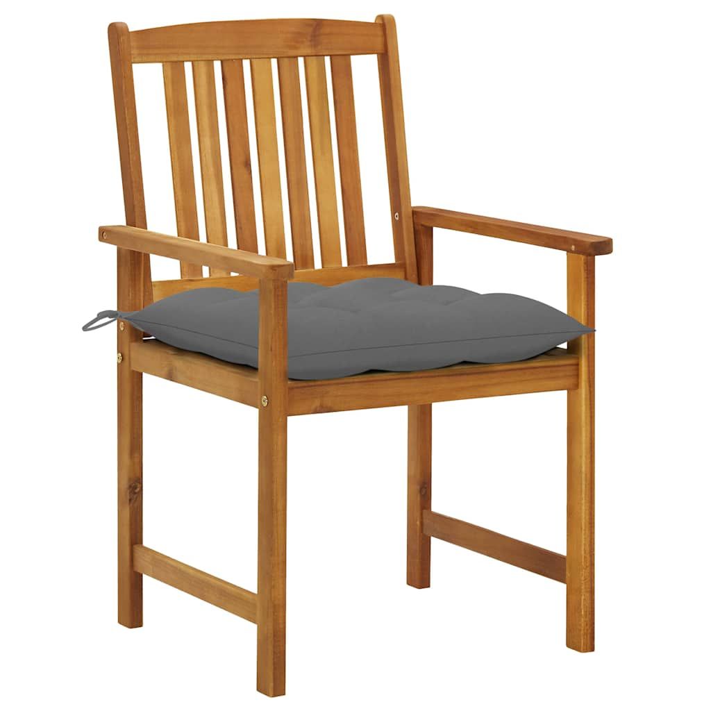 Sedie da Giardino con Cuscini 2 pz in Massello di Acacia vidaXL