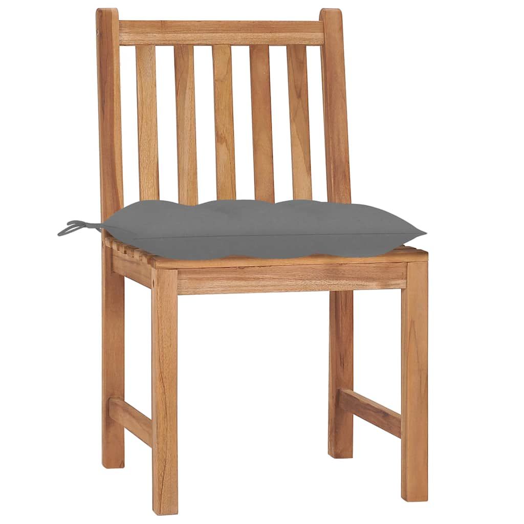 Sedie da Giardino 2 pz con Cuscini in Legno Massello di Teak vidaXL
