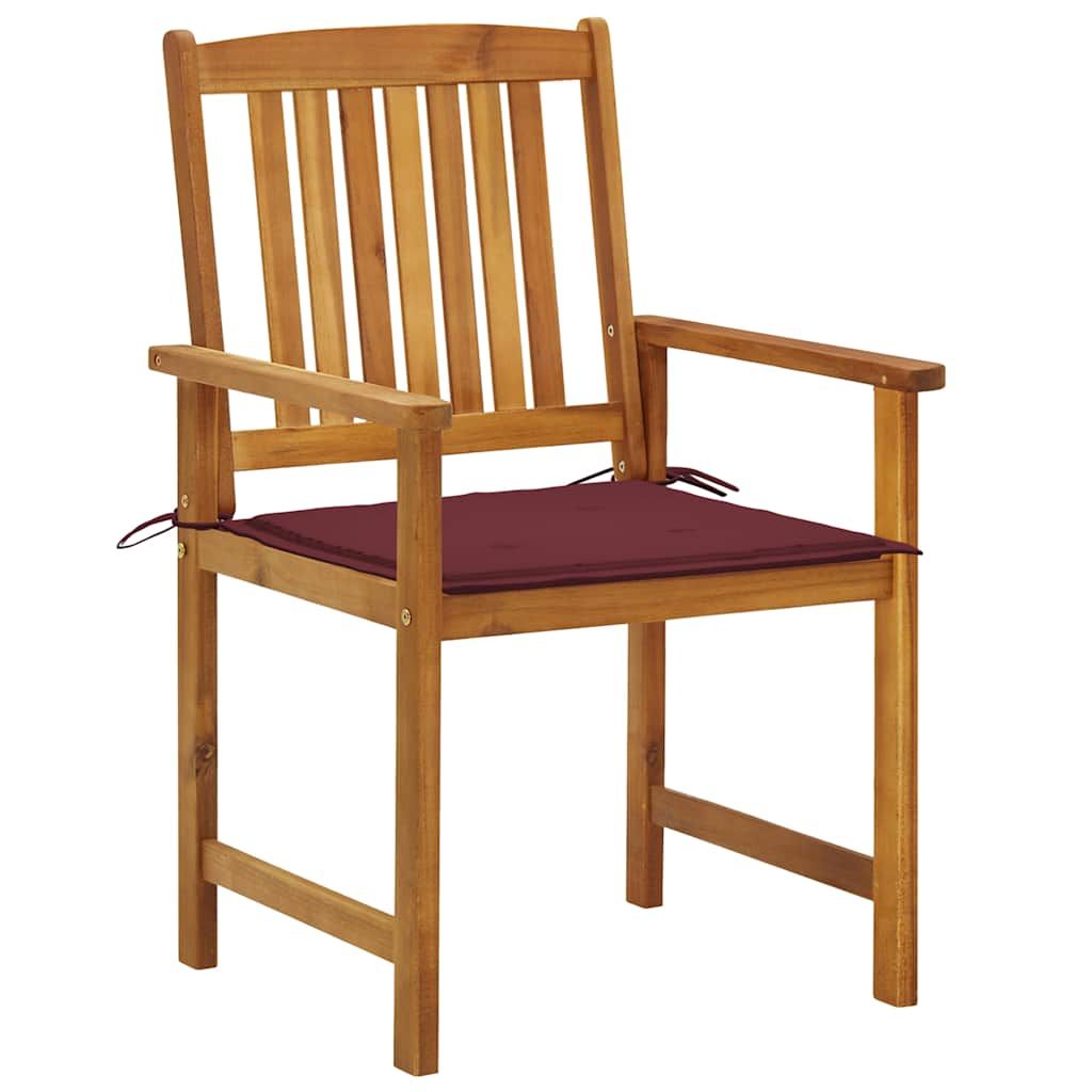 Sedie da Giardino con Cuscini 4 pz in Massello di Acacia vidaXL