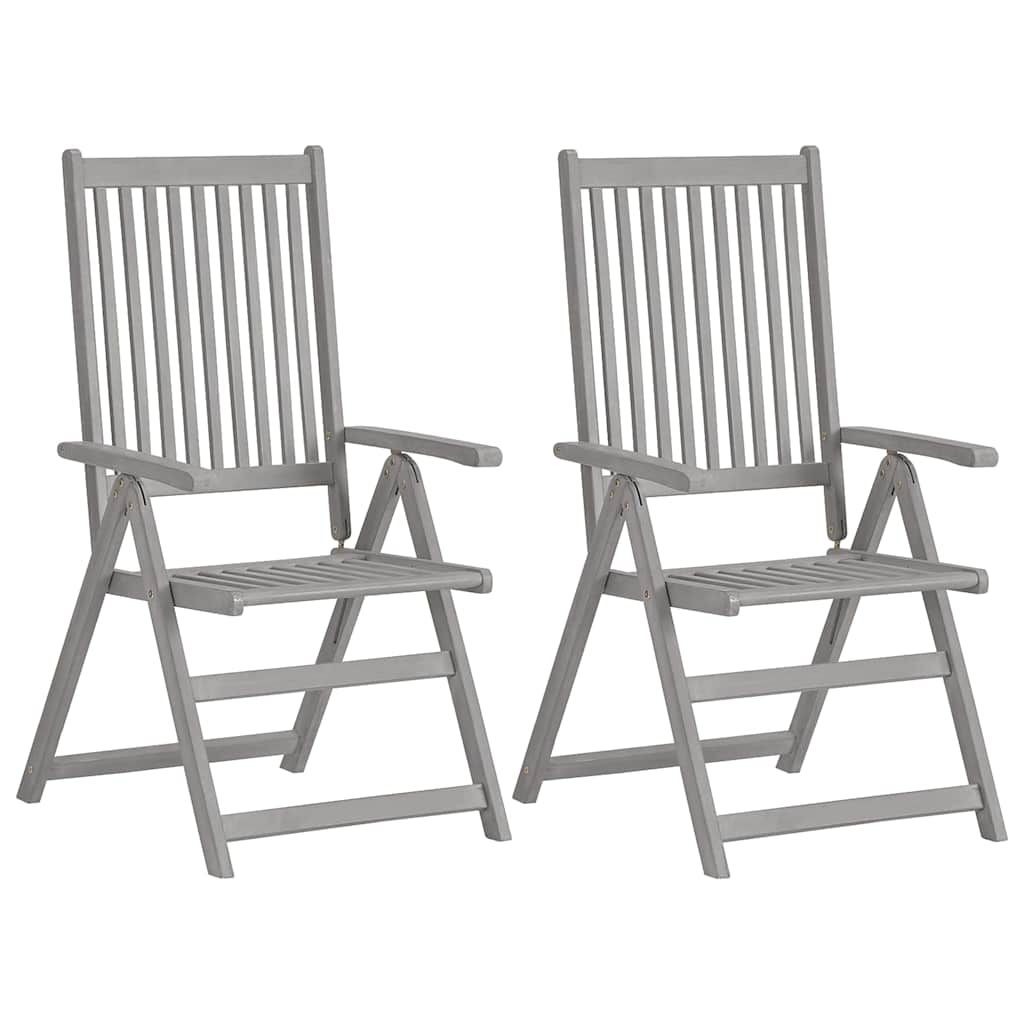 Sedie da Giardino Reclinabili 4 pz con Cuscini Massello Acacia vidaXL