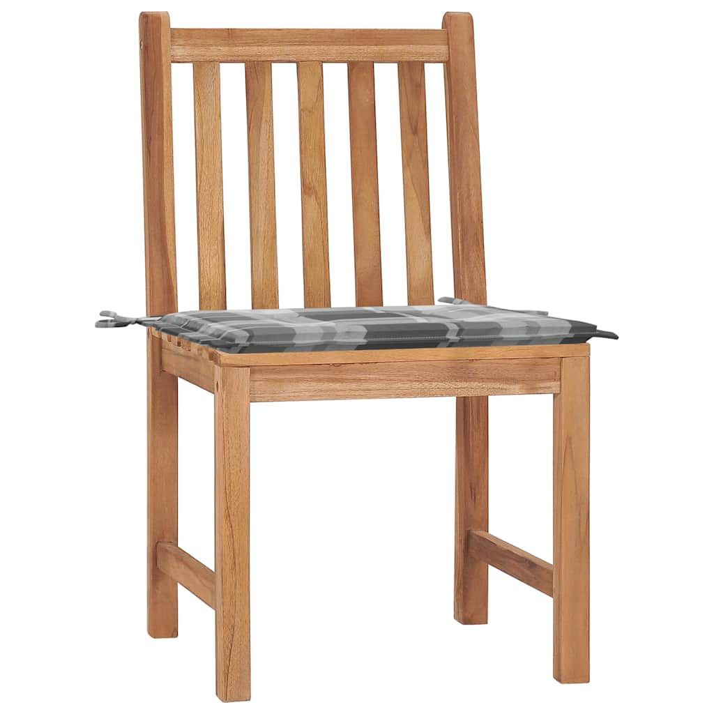 Sedie da Giardino 2 pz con Cuscini in Legno Massello di Teak vidaXL