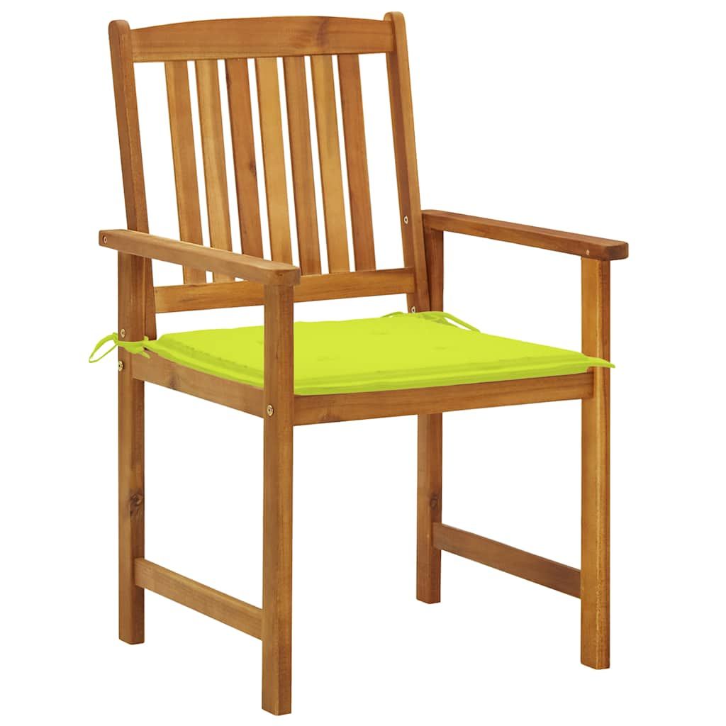 Sedie da Giardino con Cuscini 4 pz in Massello di Acacia vidaXL
