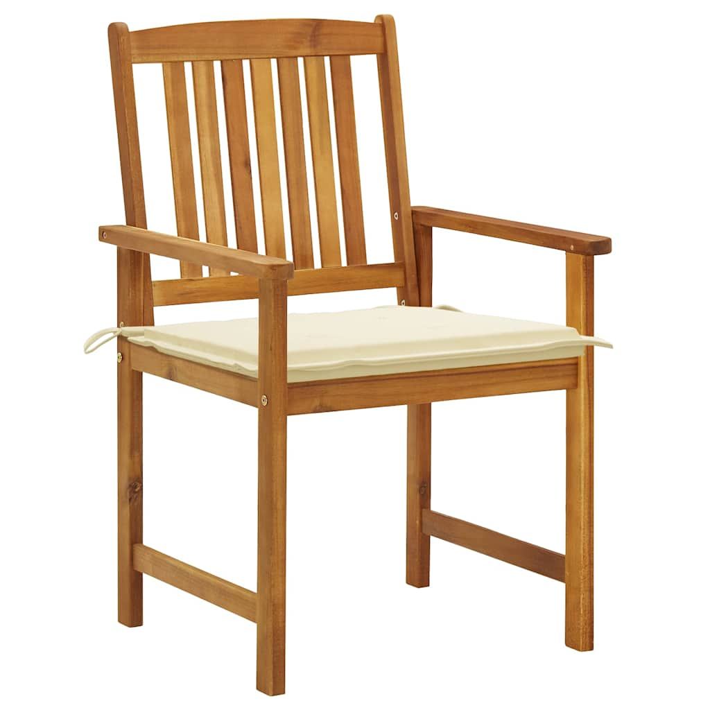 Sedie da Giardino con Cuscini 6 pz in Legno Massello di Acacia vidaXL
