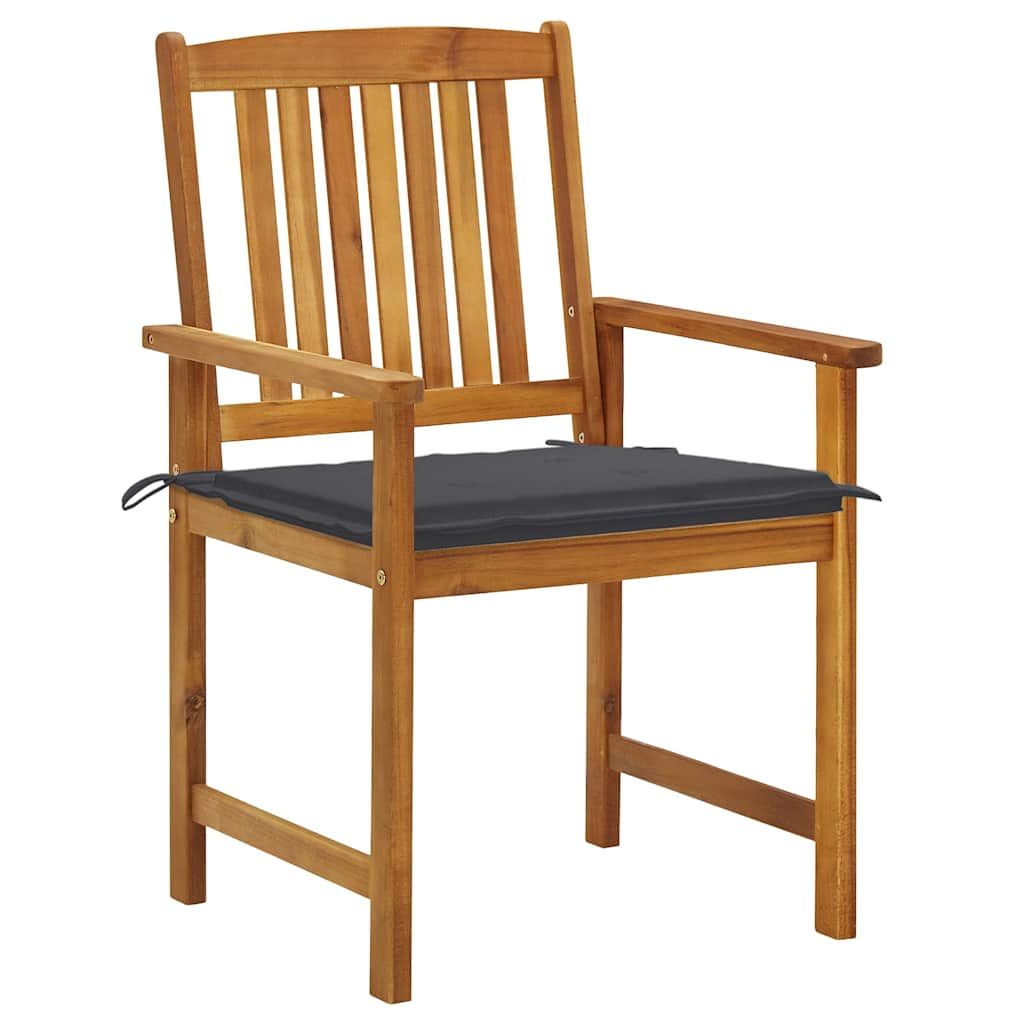 Sedie da Giardino con Cuscini 8 pz in Legno Massello di Acacia vidaXL