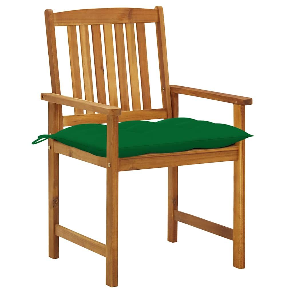 Sedie da Giardino con Cuscini 8 pz in Legno Massello di Acacia vidaXL