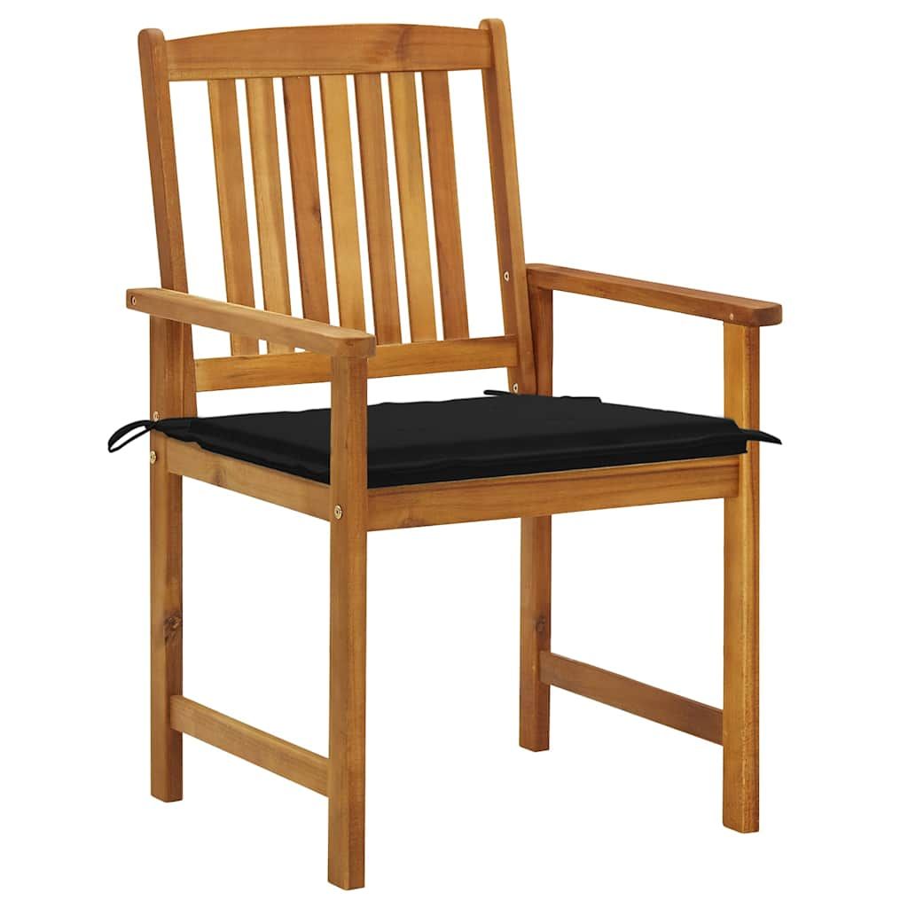 Sedie da Giardino con Cuscini 6 pz in Legno Massello di Acacia vidaXL