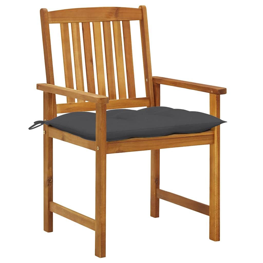 Sedie da Giardino con Cuscini 8 pz in Legno Massello di Acacia vidaXL