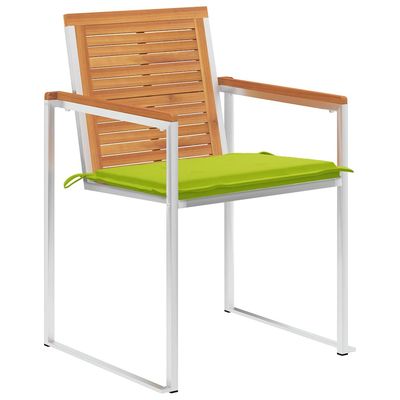 Sedie da Giardino con Cuscini 6 pz in Legno Massello di Acacia vidaXL