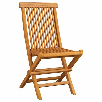 Sedie da Giardino con Cuscini Beige 2 pz in Massello di Teak vidaXL